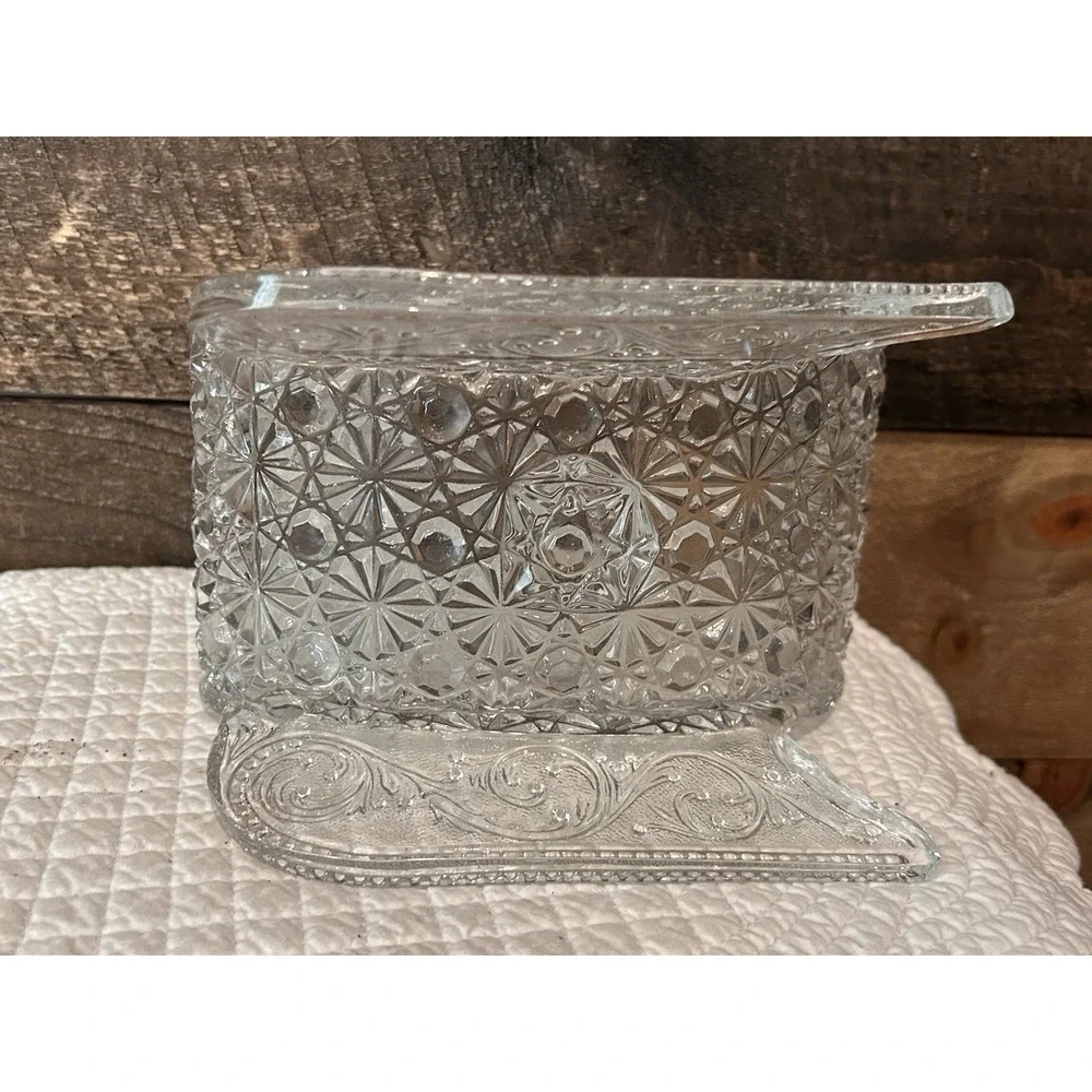 Dish Acrylic Sleigh Centerpiece‎ Candle Crystal Style Decoration Christmas